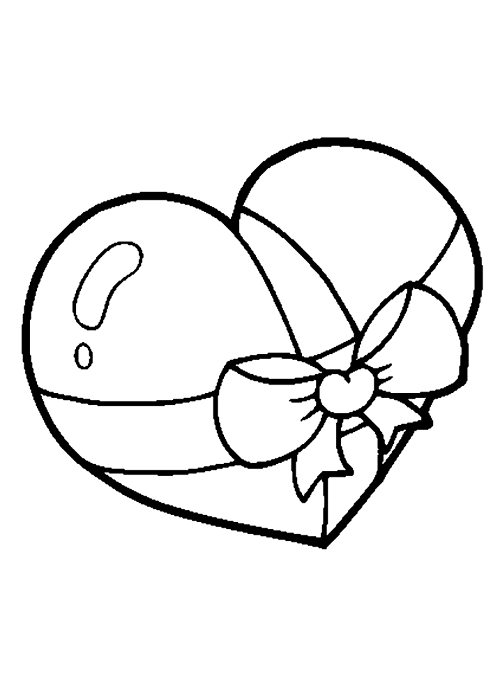 Heart with bows